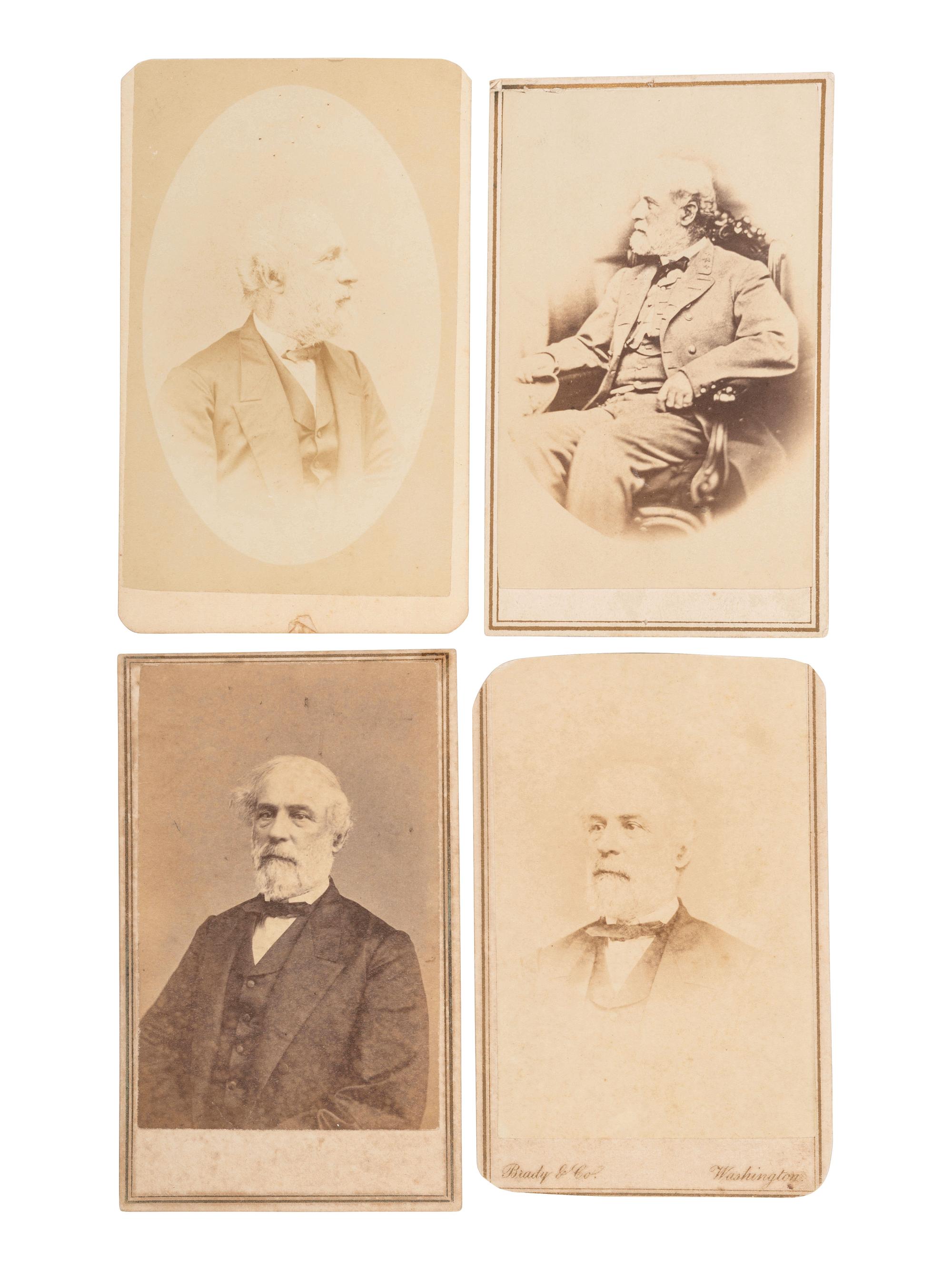 [Civil War] (Lee, Robert E.) Group of Four Carte de Visites