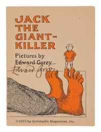[MINIATURE BOOK]. -- GOREY, Edward (1925-2000), illustrator. Jack the Giant-Killer . New York: Scholastic Magazines, 1973.