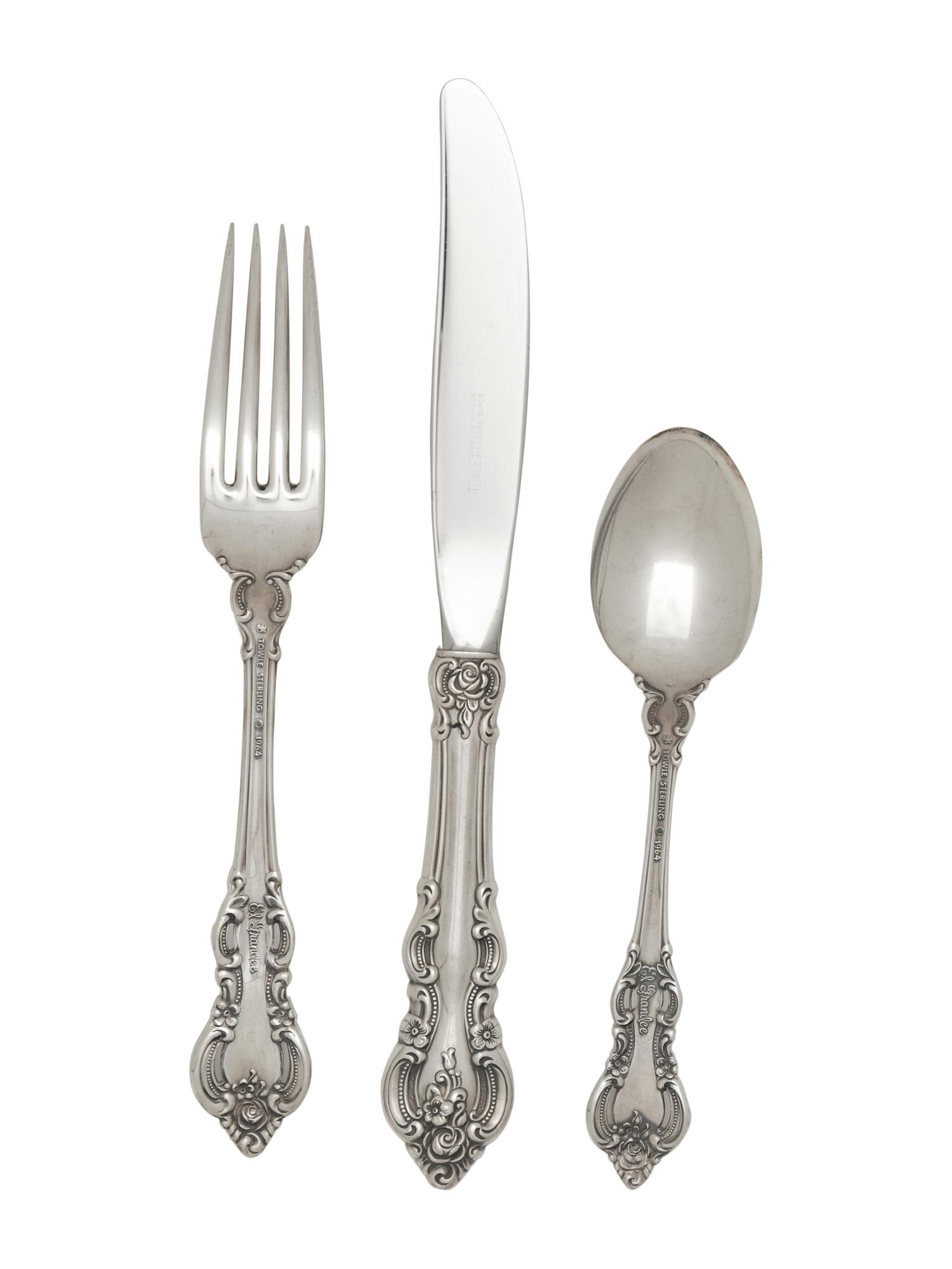 An American Silver Flatware Service