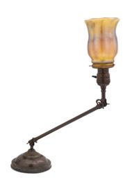 A Quezal Iridescent Glass Shade Height of shade 4 3/4 inches.