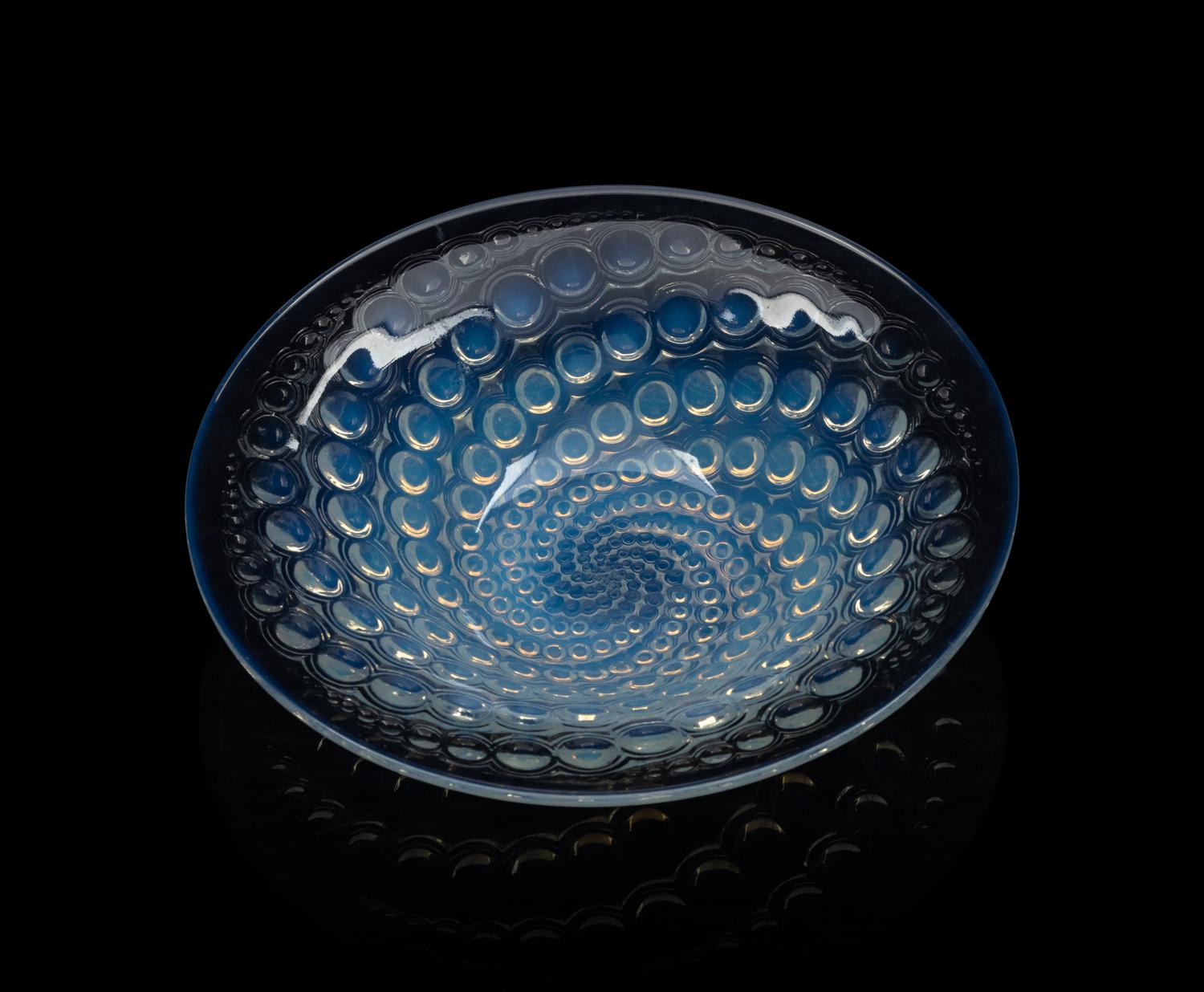 A Lalique Opalescent Volutes Bowl