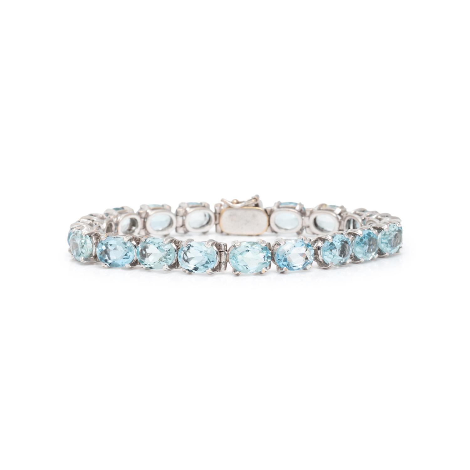 AQUAMARINE LINE BRACELET