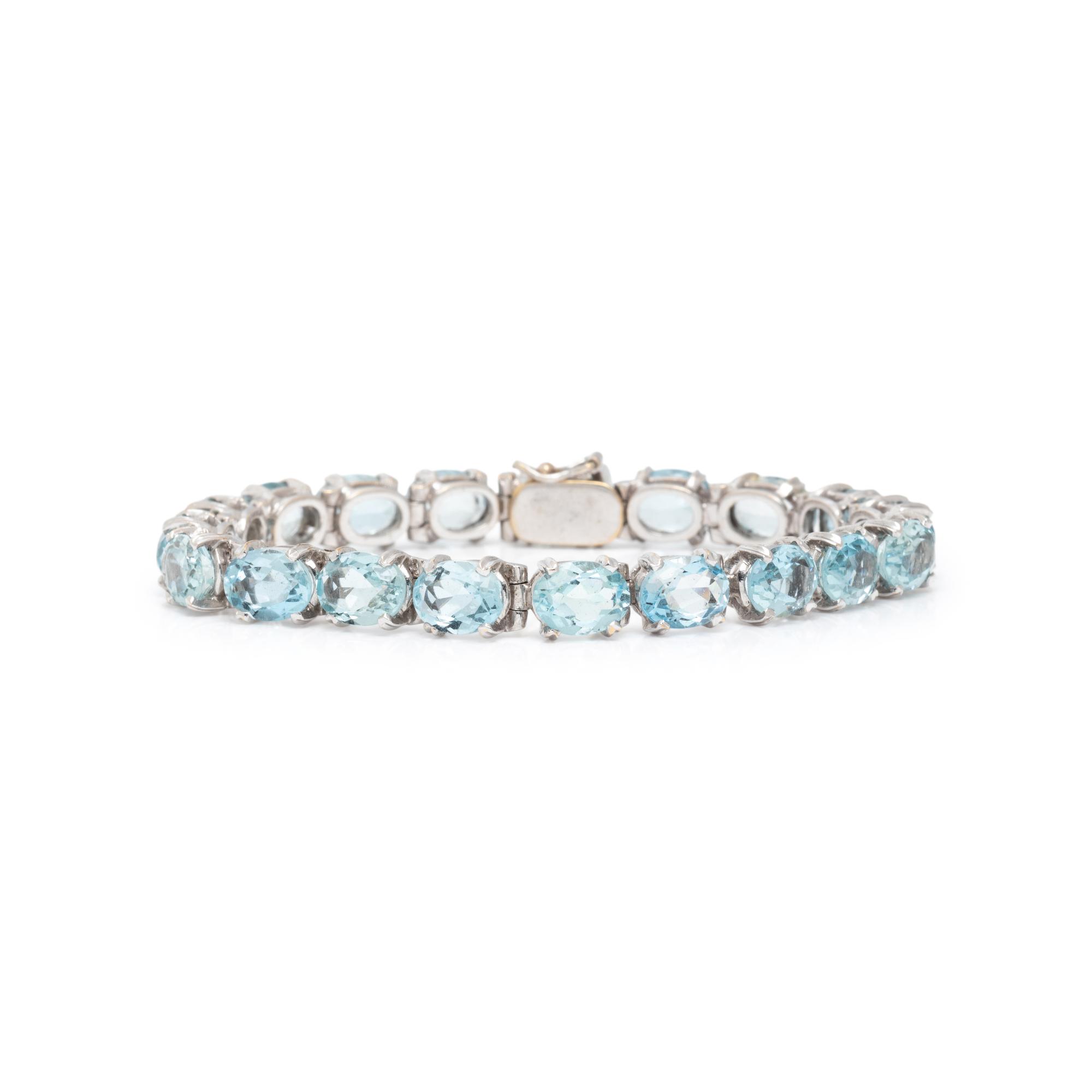 AQUAMARINE LINE BRACELET