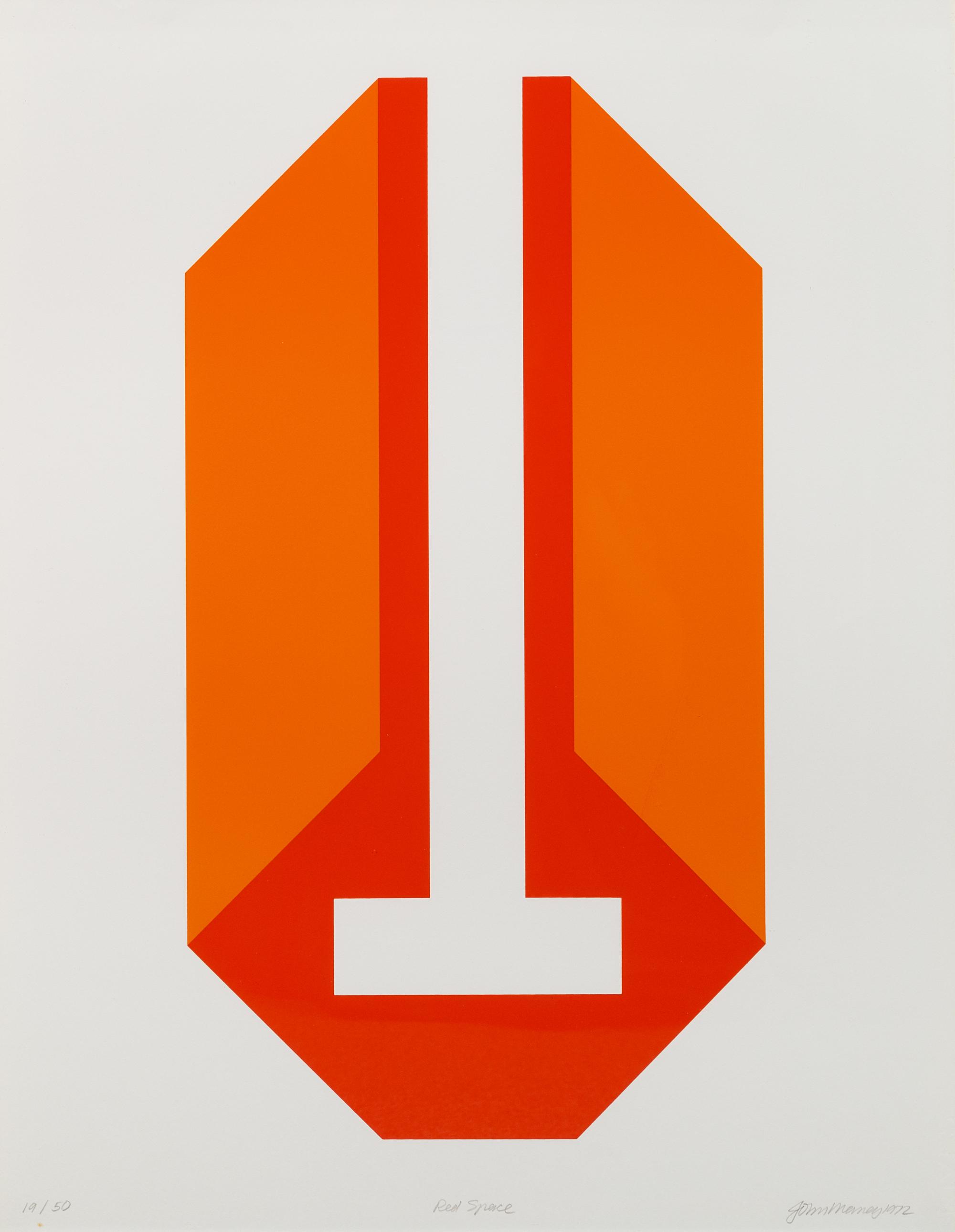 John Massey, (American, b. 1931), Closed Space, Open Space, and Red Space, 1972