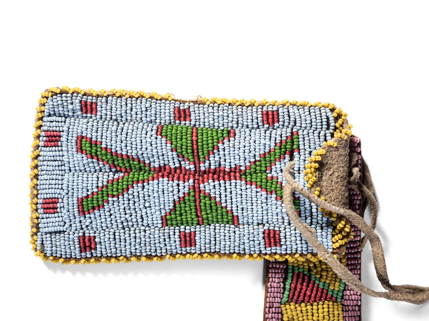 Ute Girls' Beaded Belt with Strike-a-Light Bag