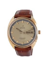 OMEGA, GOLD-FILLED 'SEAMASTER COSMIC' DAY DATE WRISTWATCH