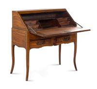 A French Provincial Parquetry Slant-Front Desk