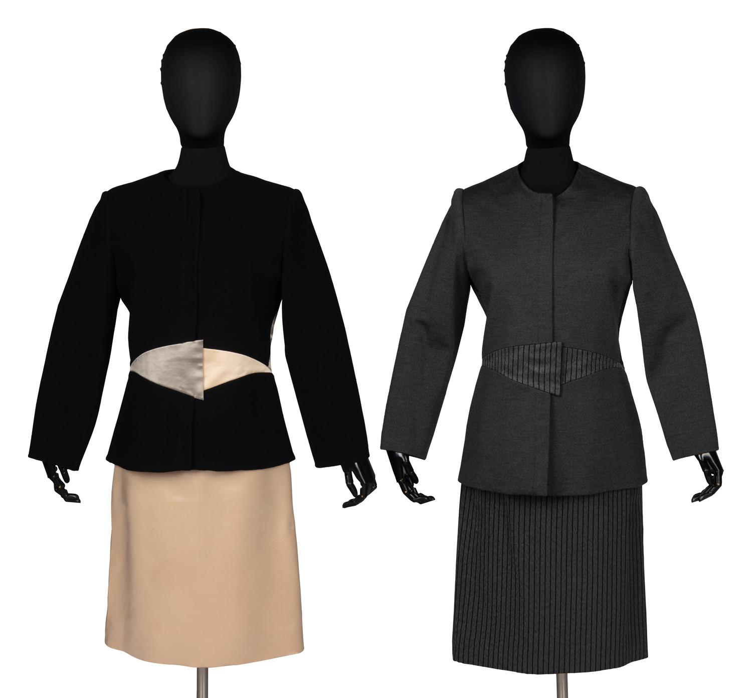 Two Geoffrey Beene Skirt Suits, Late 1990s