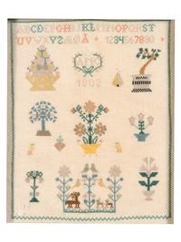 Five Needlework Embroidered Schoolgirl's Samplers