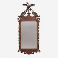 A George II Parcel Gilt Walnut-Veneered Mirror