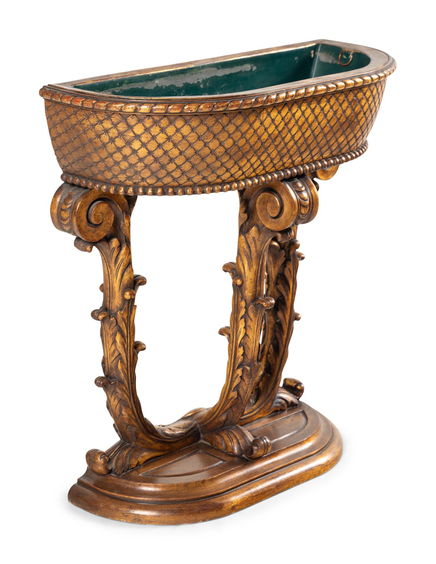 A Louis XVI Style Giltwood Jardiniere Stand