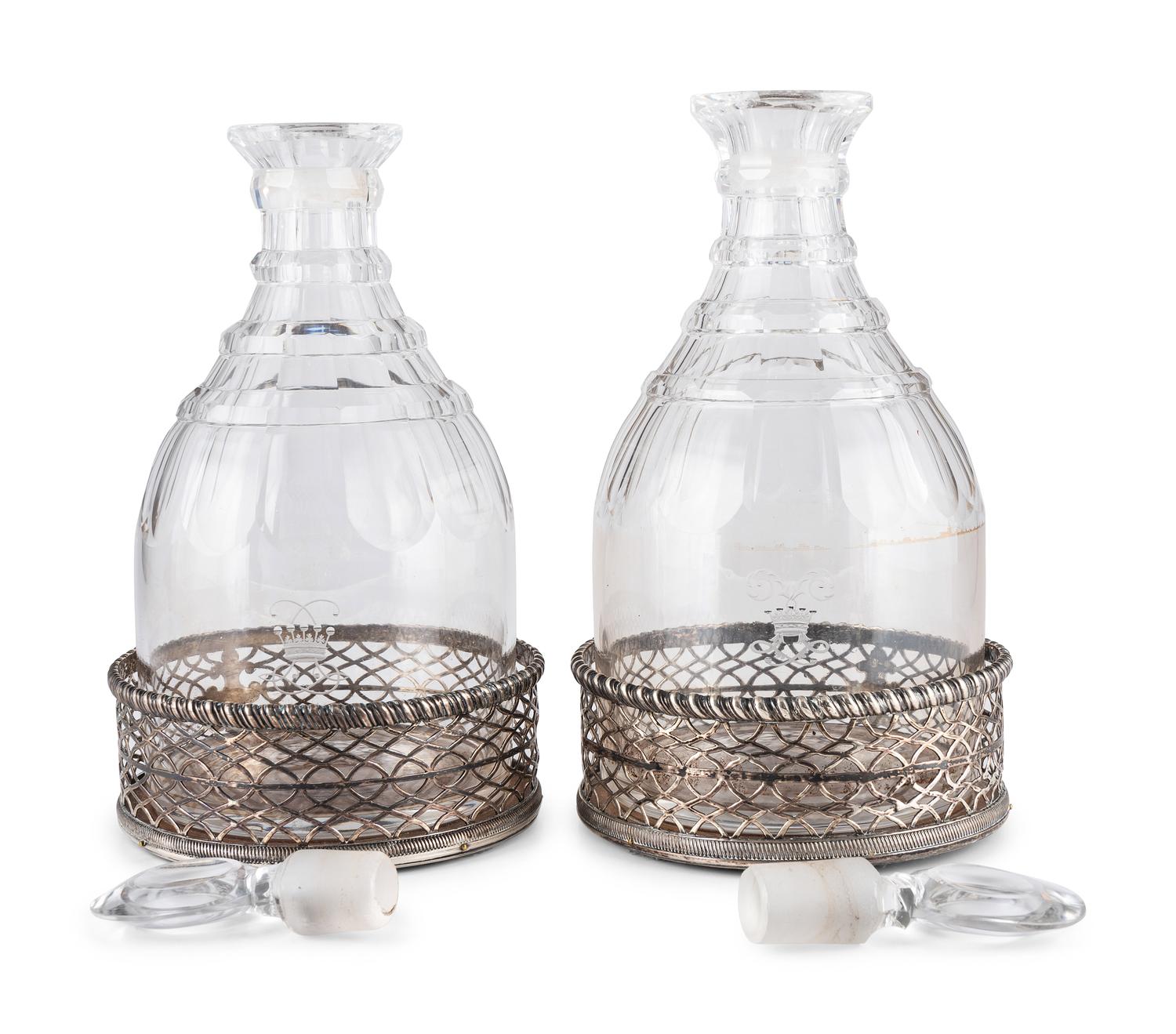 Three George II Irish Silver Wine Coasters