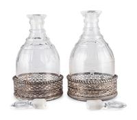 Three George II Irish Silver Wine Coasters