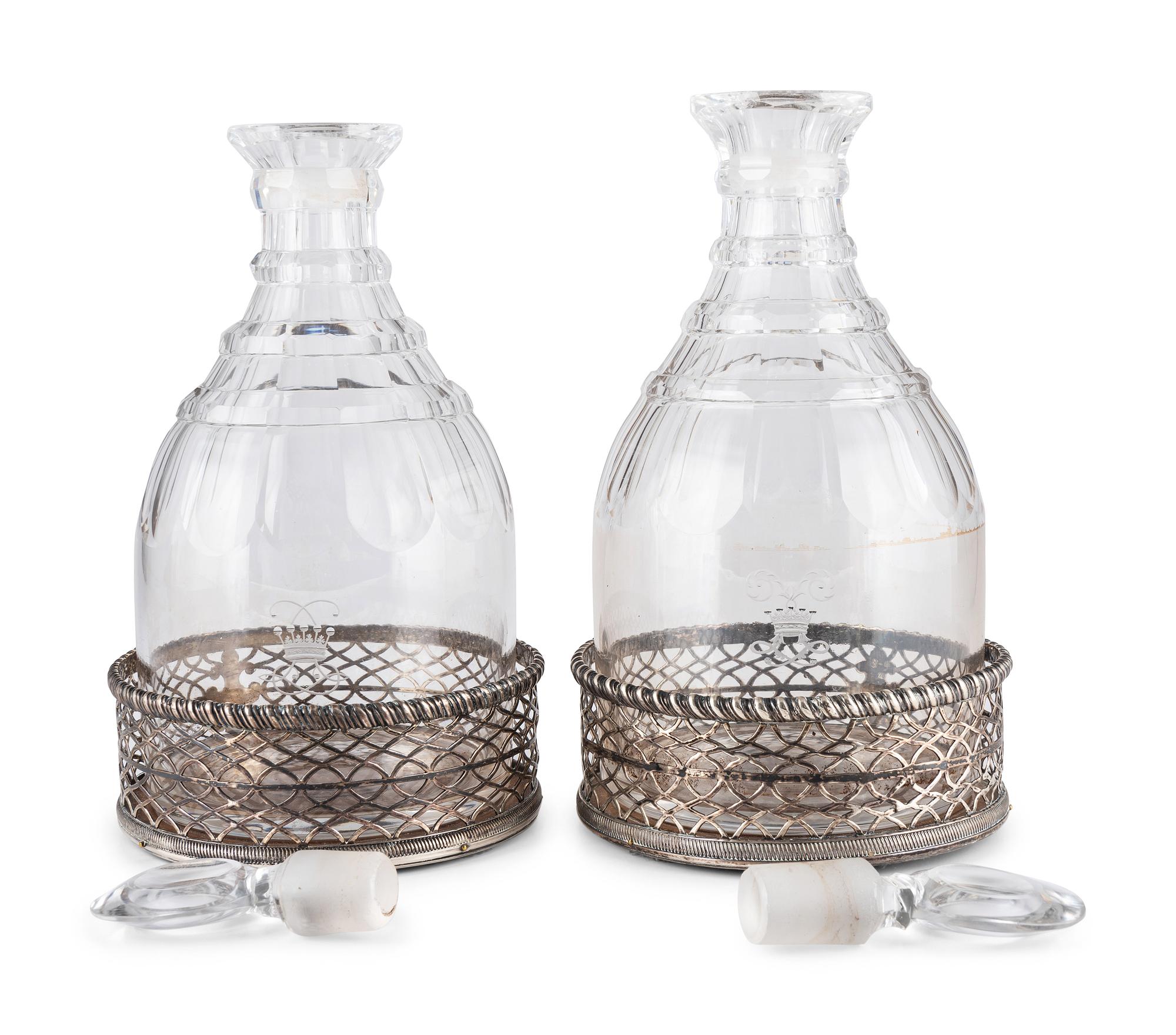 Three George II Irish Silver Wine Coasters