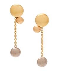 A Pair of 18 Karat Tricolor Gold Earrings, Cartier,