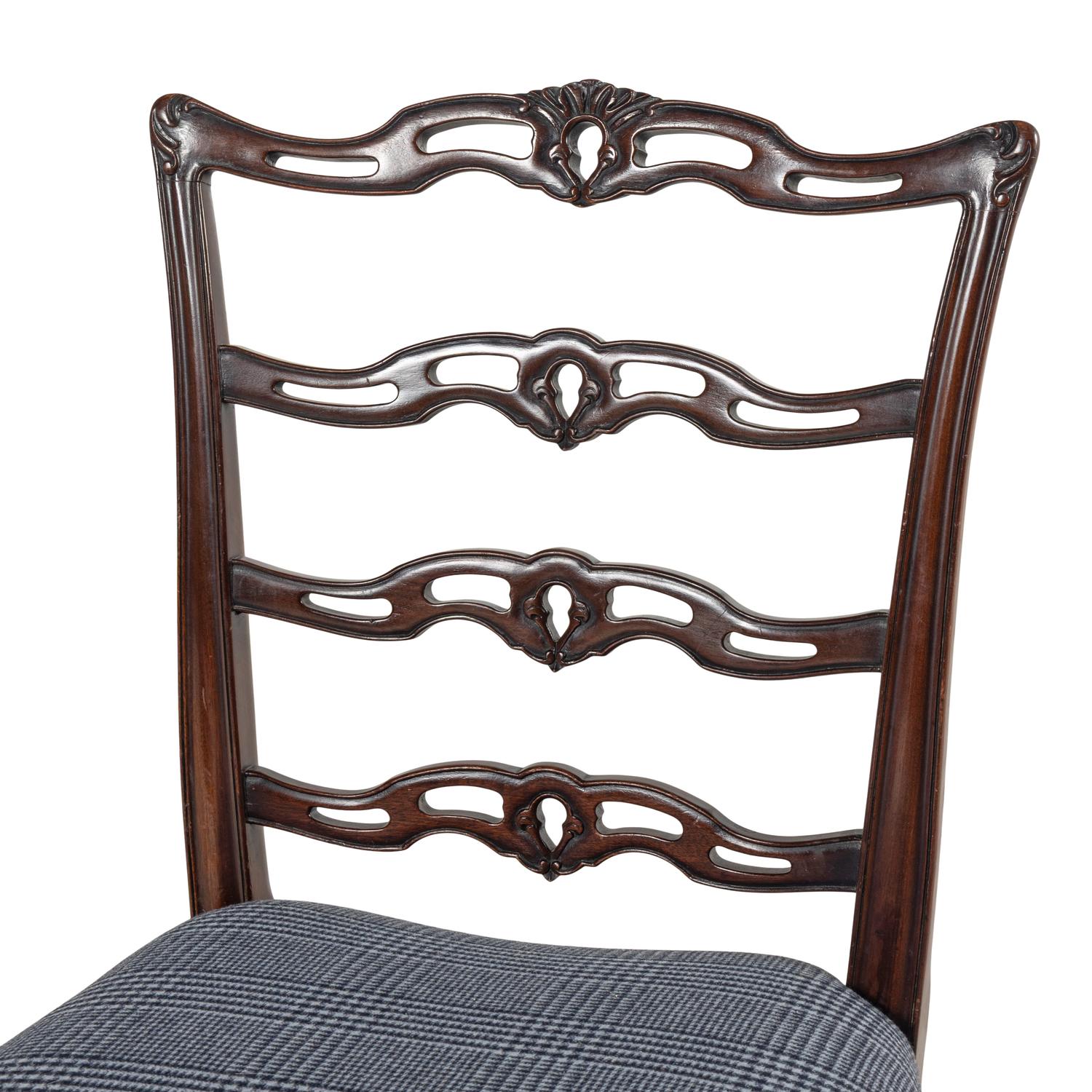 A Set of Ten George III Style Mahogany Dining Chairs