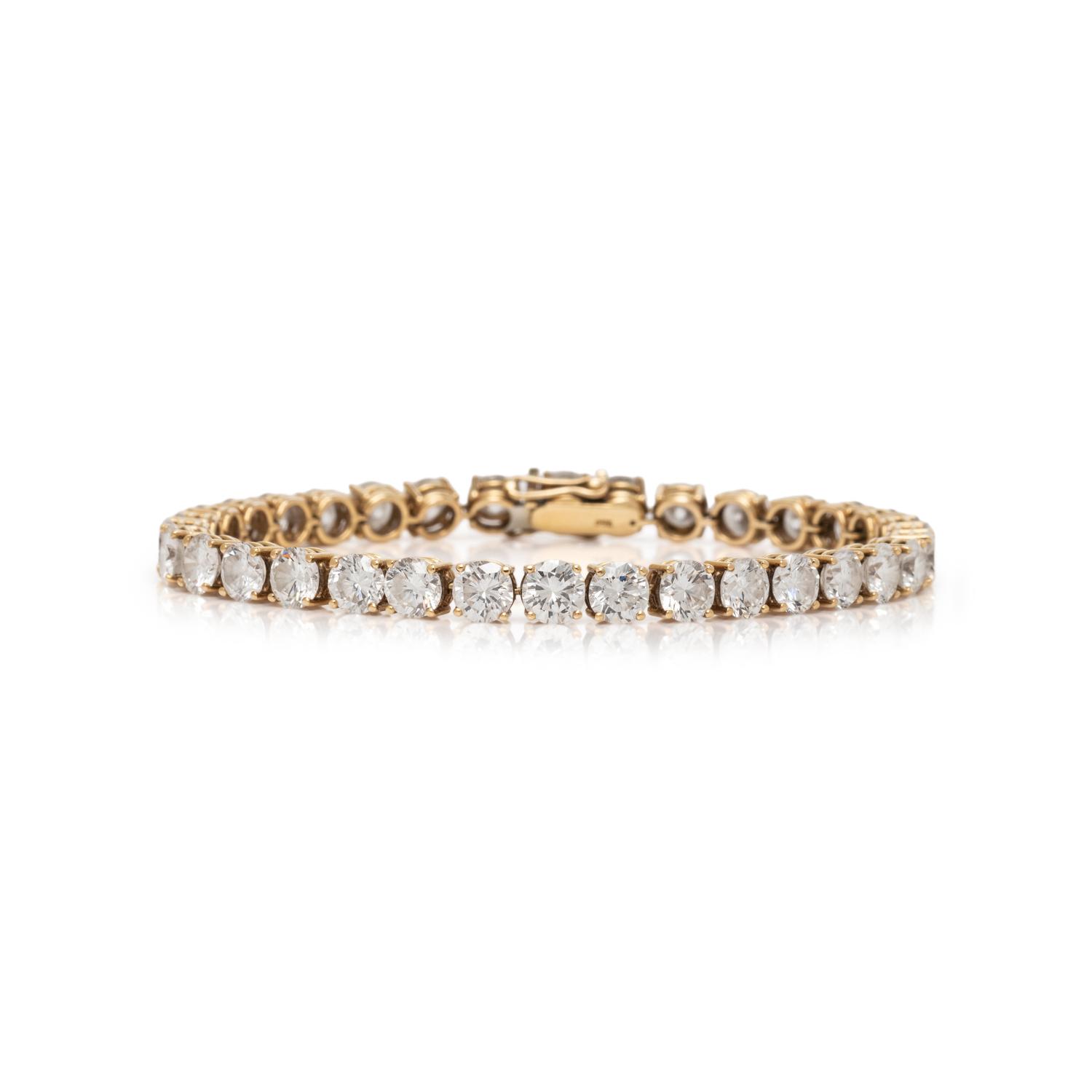 YELLOW GOLD AND DIAMOND BRACELET