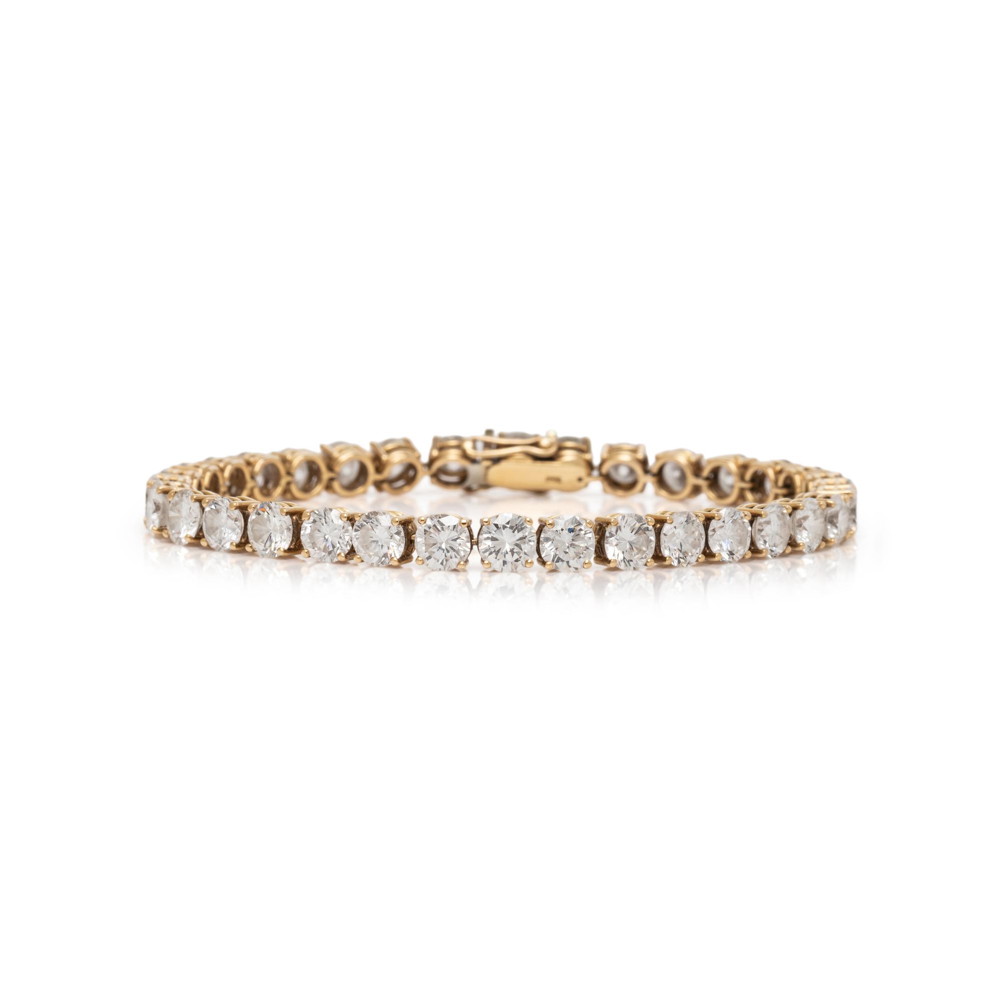 YELLOW GOLD AND DIAMOND BRACELET