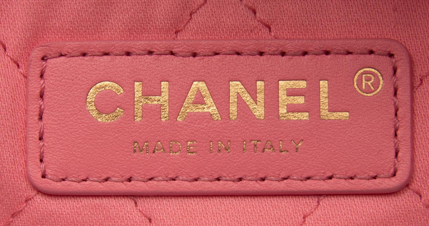CHANEL, PINK LEATHER 22 TOTE