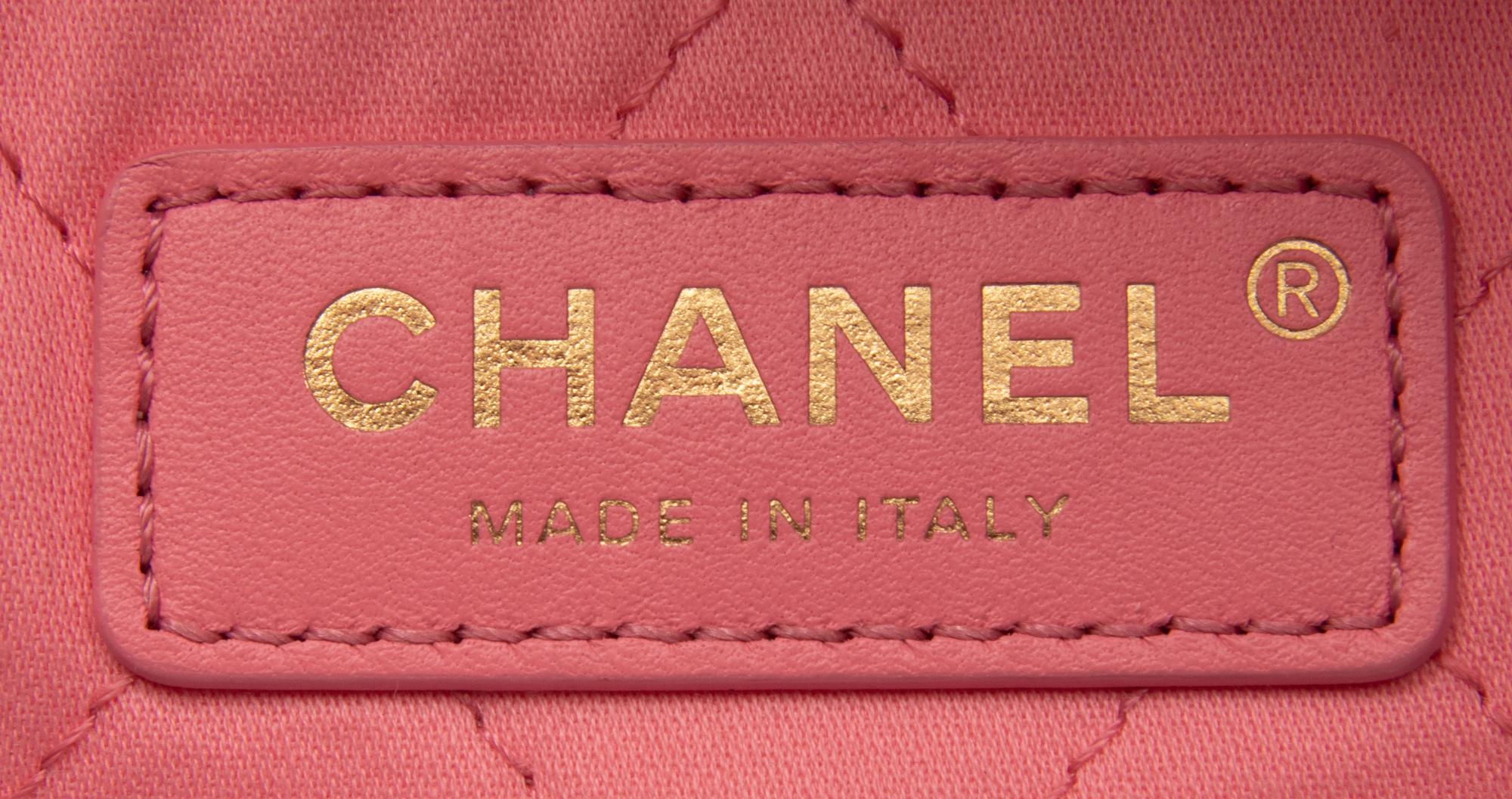 CHANEL, PINK LEATHER 22 TOTE