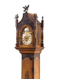 A Painted Mahogany Grandmother Clock — Colonial Mfg. Co., Zeeland Michigan