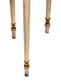 A Pair of Late George III Cream-Painted Pine Side Tables