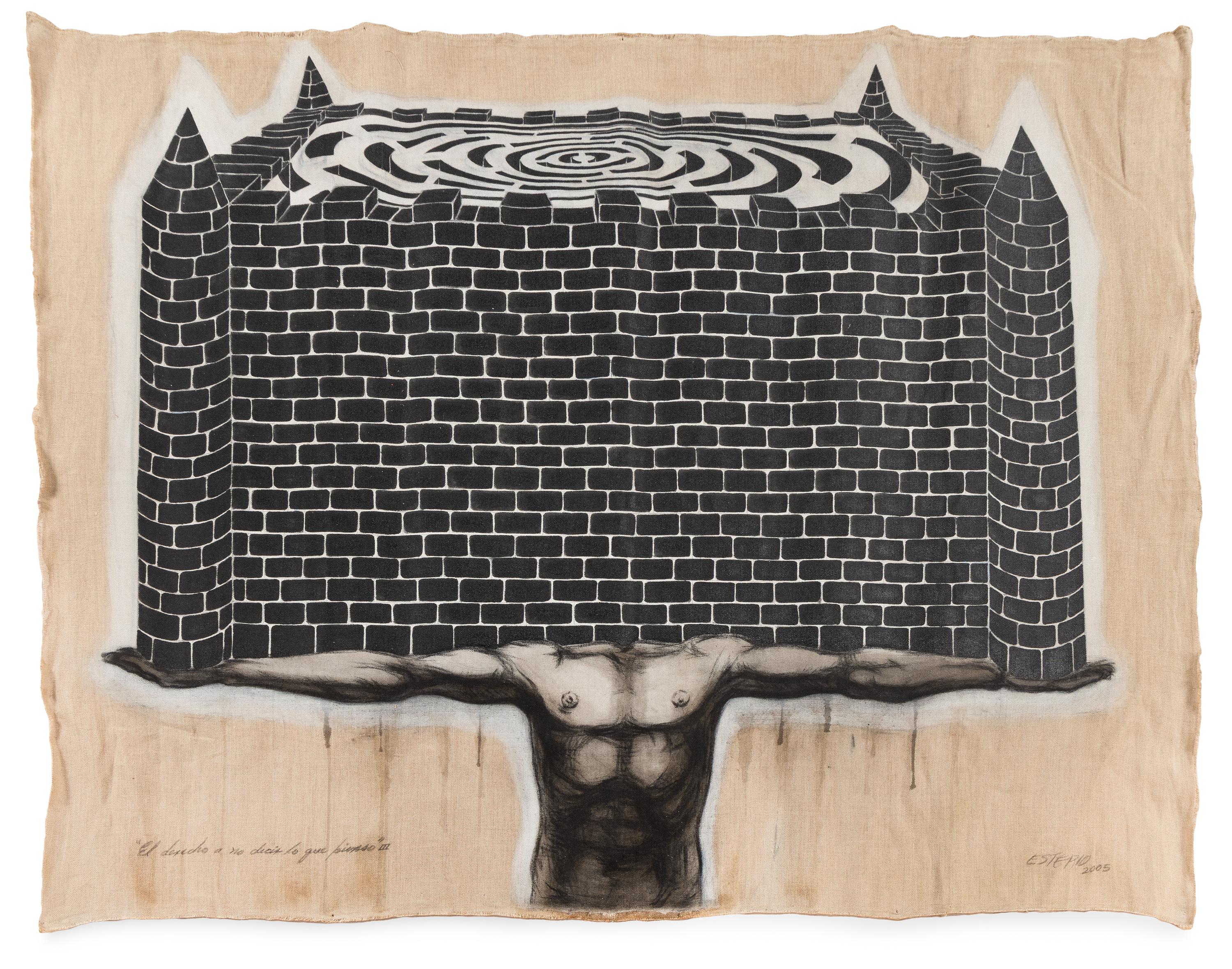 Esterio Segura (Cuban, b. 1970) — El derecho a no decir lo que pienso (The right not to say what I think) III, 2005