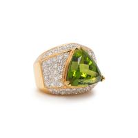 PERIDOT AND DIAMOND RING