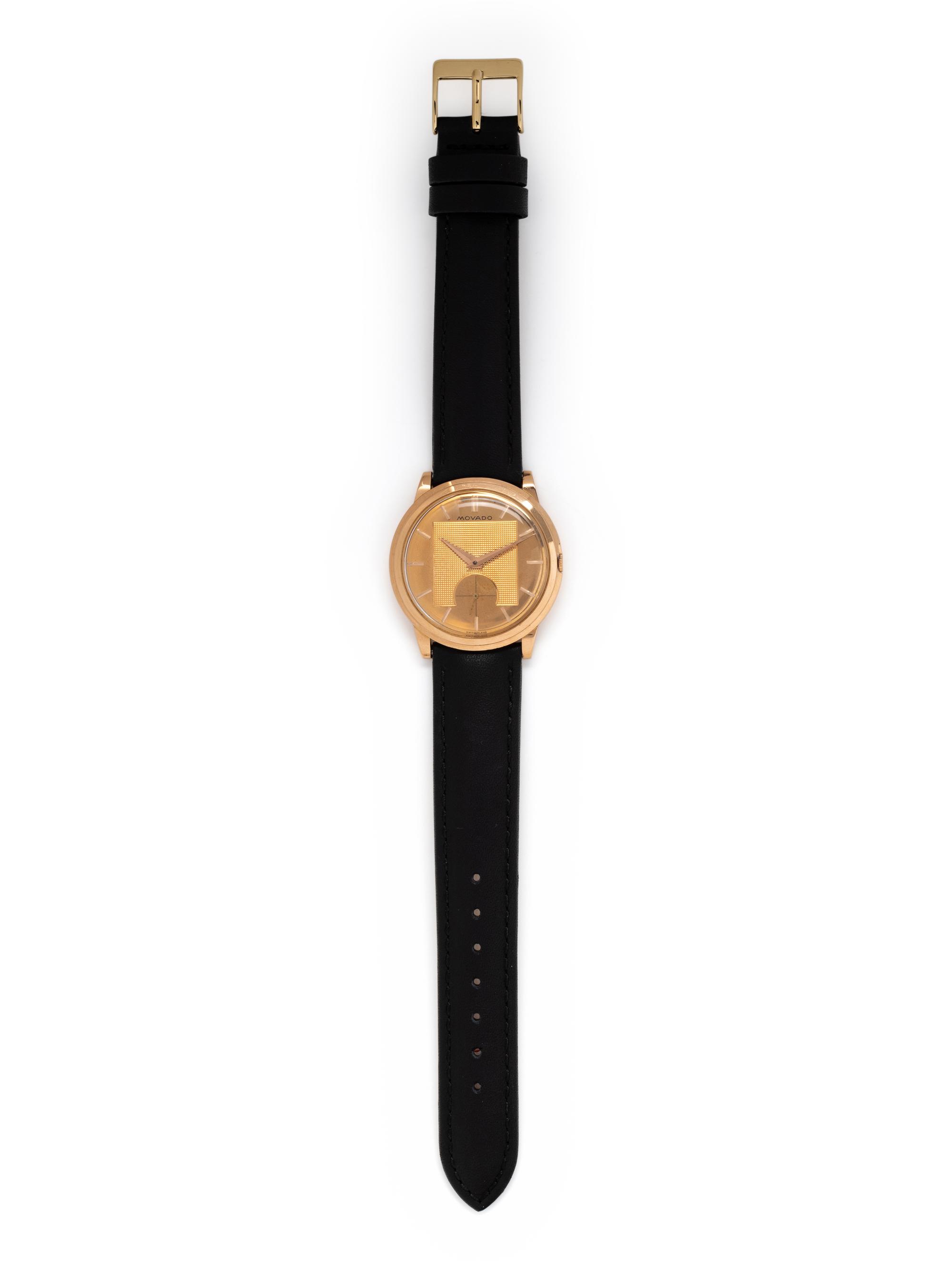 MOVADO, 18K PINK GOLD WRISTWATCH