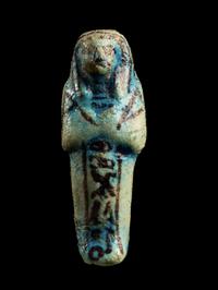 An Egyptian Blue Faience Ushabti