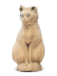 A Rare Molded Stoneware Cat