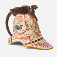 A Wedgwood Argenta Ware (Majolica) Minerva's Helmet Jug, UK, 1870s or 1880s