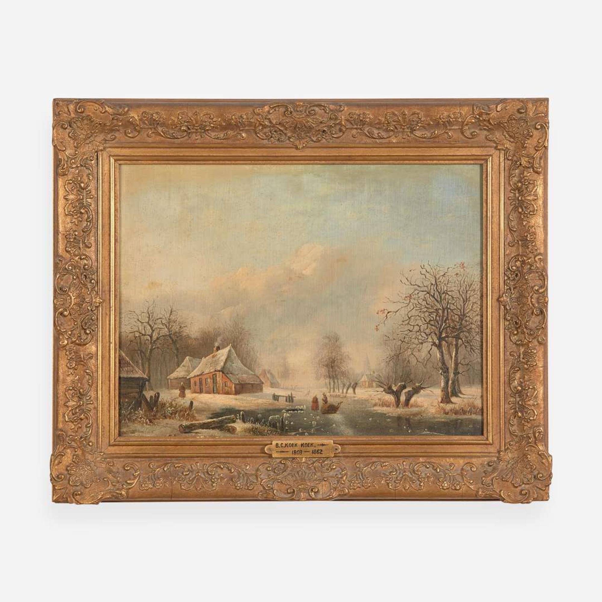 Manner of Barend Cornelis Koekkoek (Dutch, 1803–1862) Winter Landscape