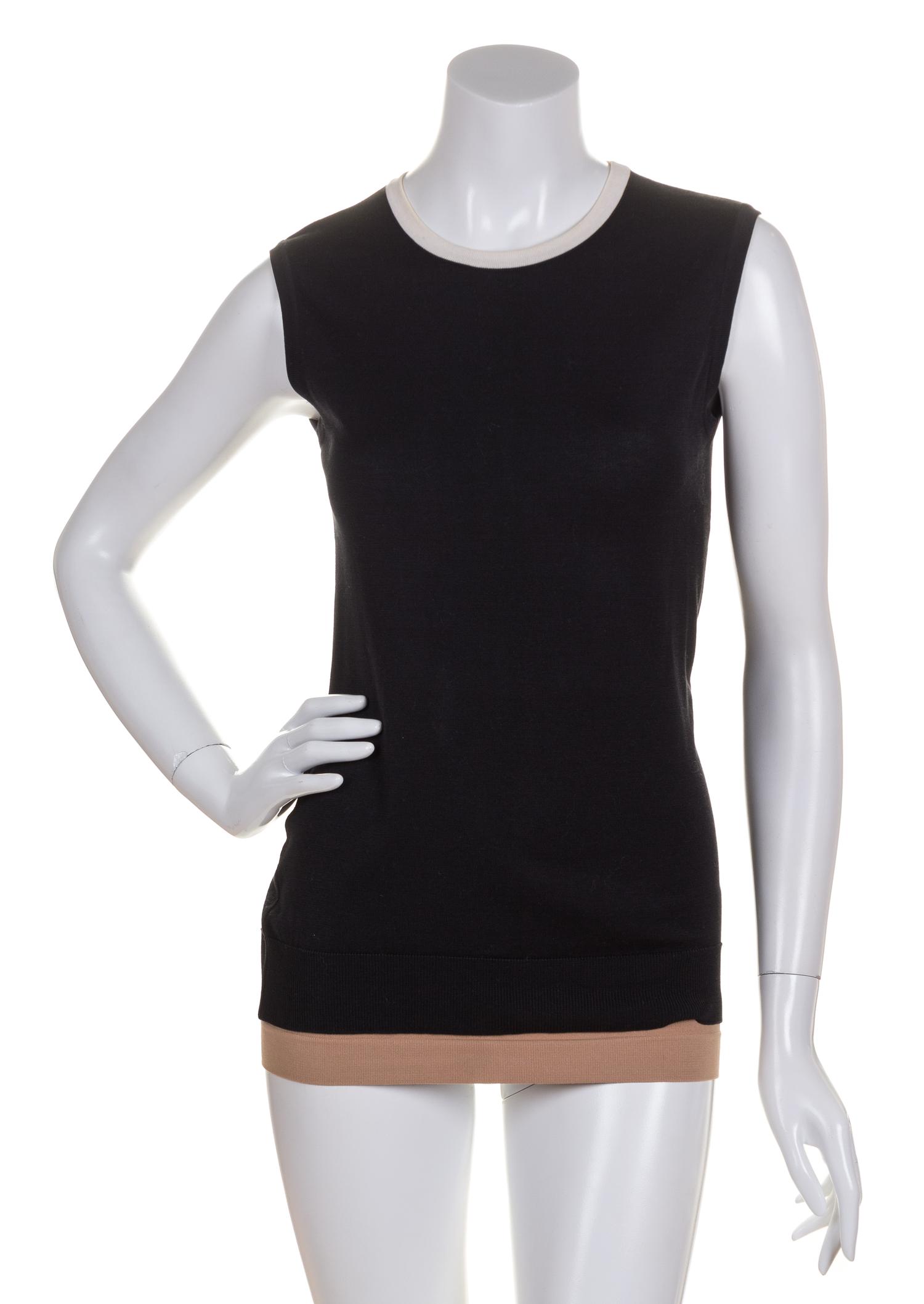 A Chanel Black Cotton Twin Set, Size 40.