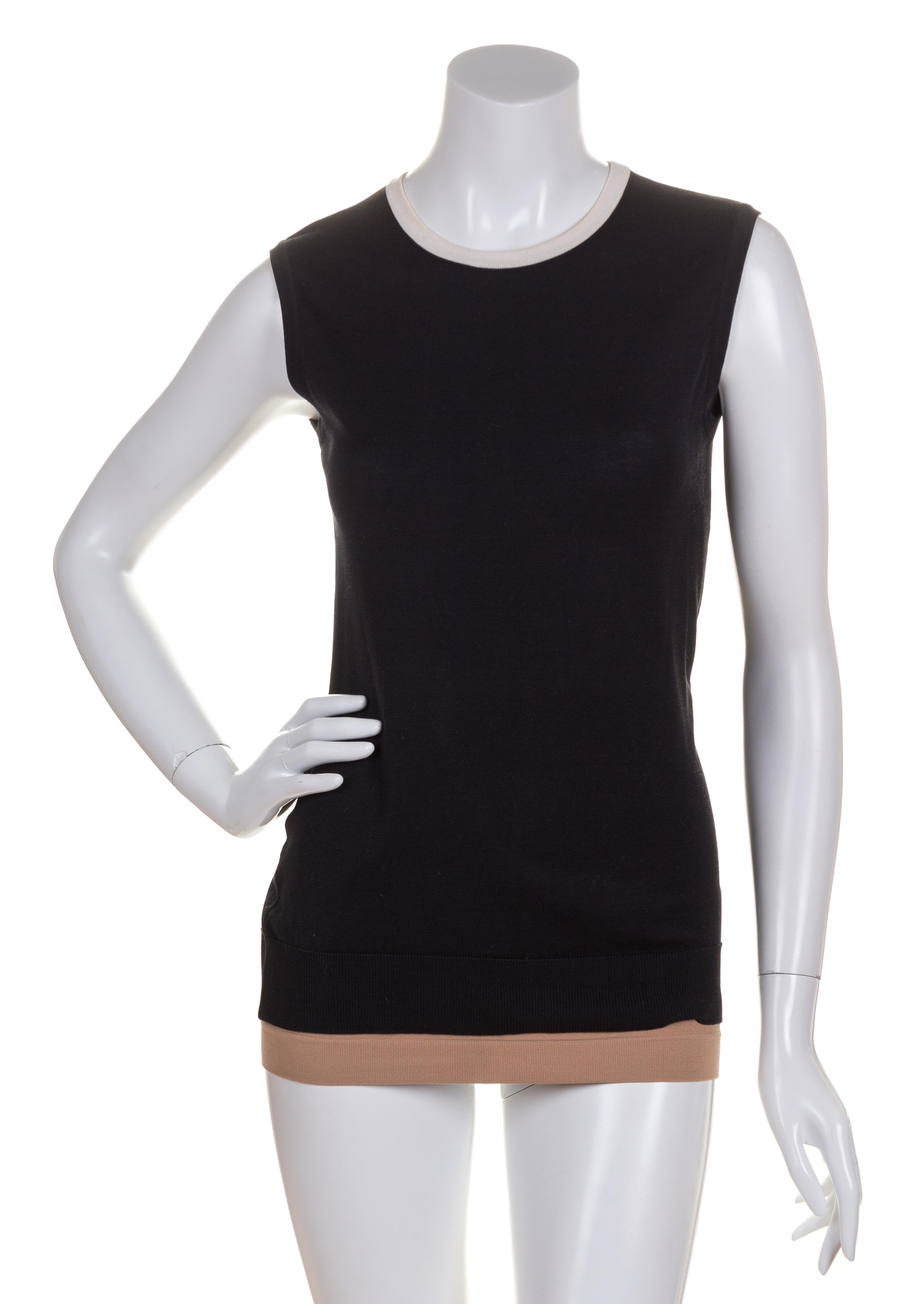 A Chanel Black Cotton Twin Set, Size 40.