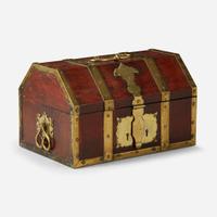 An English Brass-Mounted Cedarwood Casket Edward Welby Pugin (English, 1834-1875), 19th century