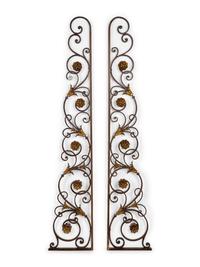 A Pair of Continental Iron Architectural Elements — 20TH CENTURY