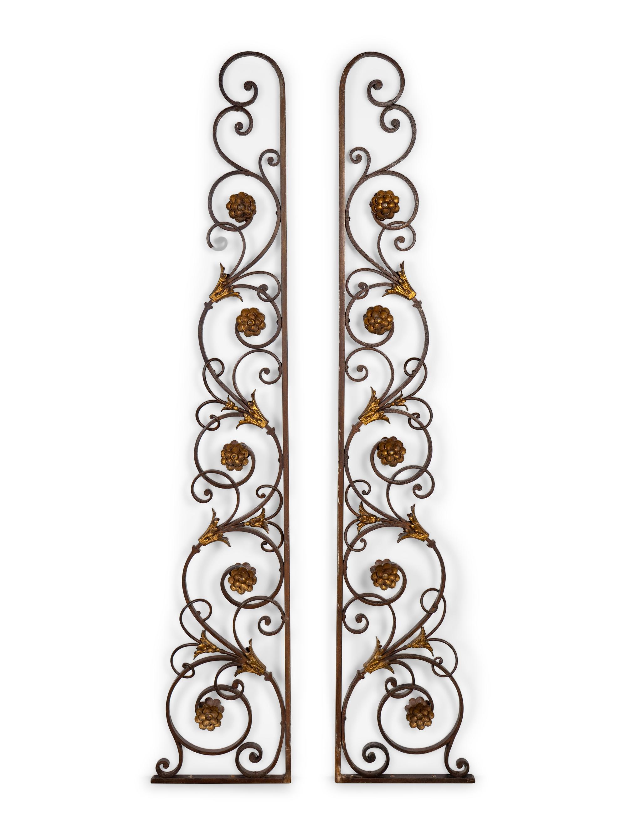 A Pair of Continental Iron Architectural Elements — 20TH CENTURY