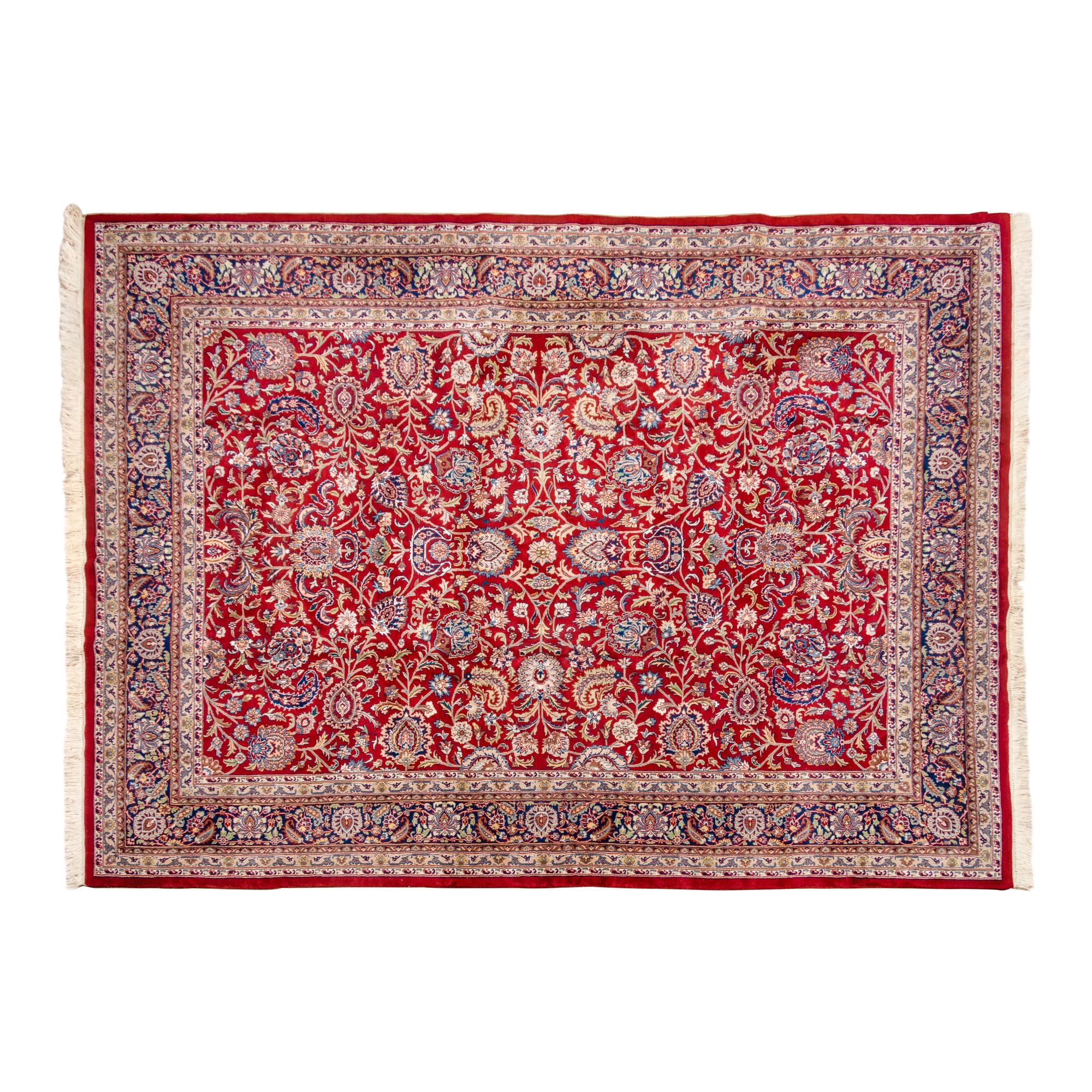 A Kashan Style Wool Rug