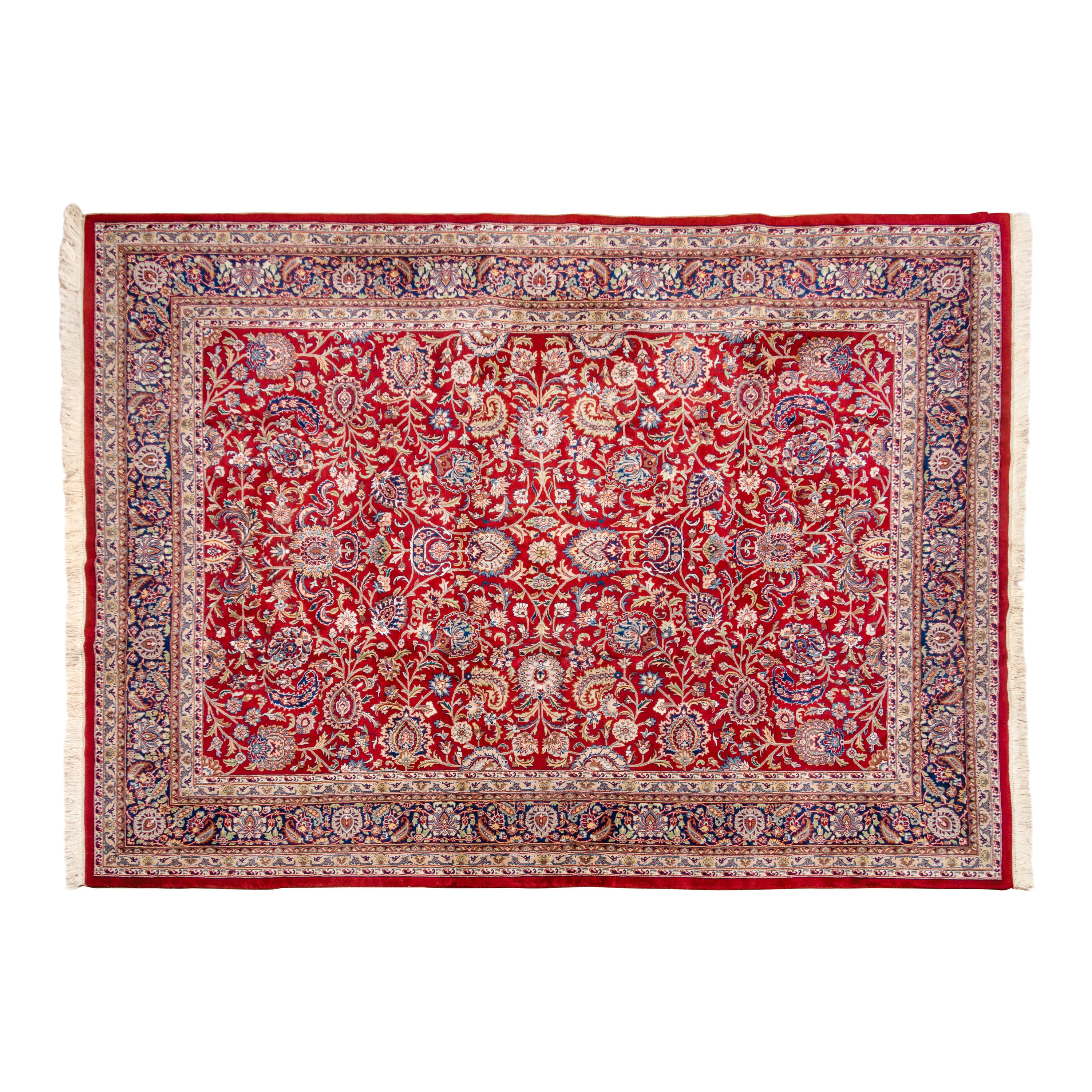 A Kashan Style Wool Rug