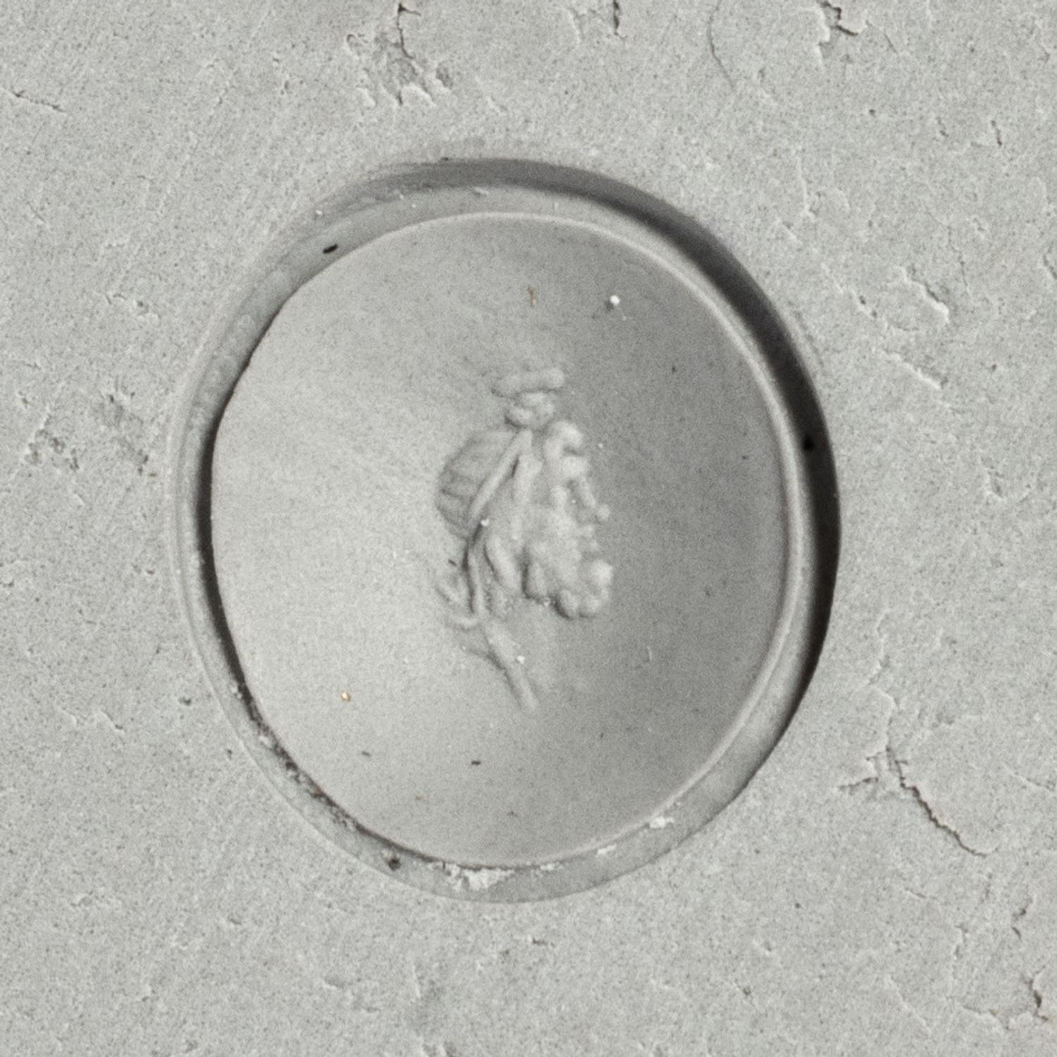 A Roman Banded Agate Ring Stone with the God Bacchus — Set in a gold stickpin