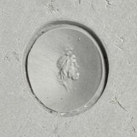 A Roman Banded Agate Ring Stone with the God Bacchus — Set in a gold stickpin