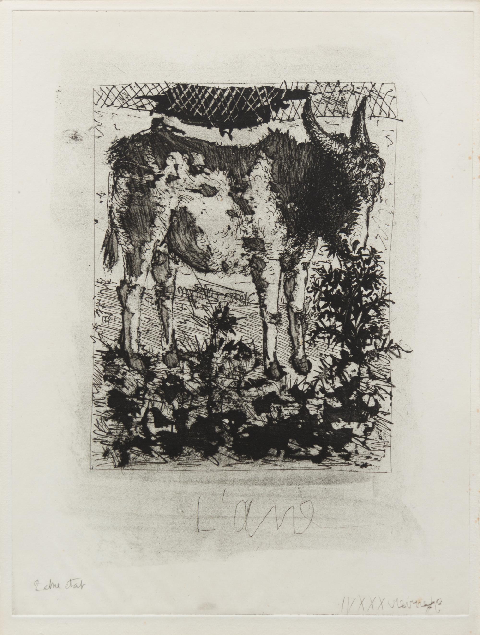 Pablo Picasso, (Spansih, 1881-1973), L'ane (from Buffon's l'Histoire Naturelle), 1942 (a collection of 4 works comprising of states I,