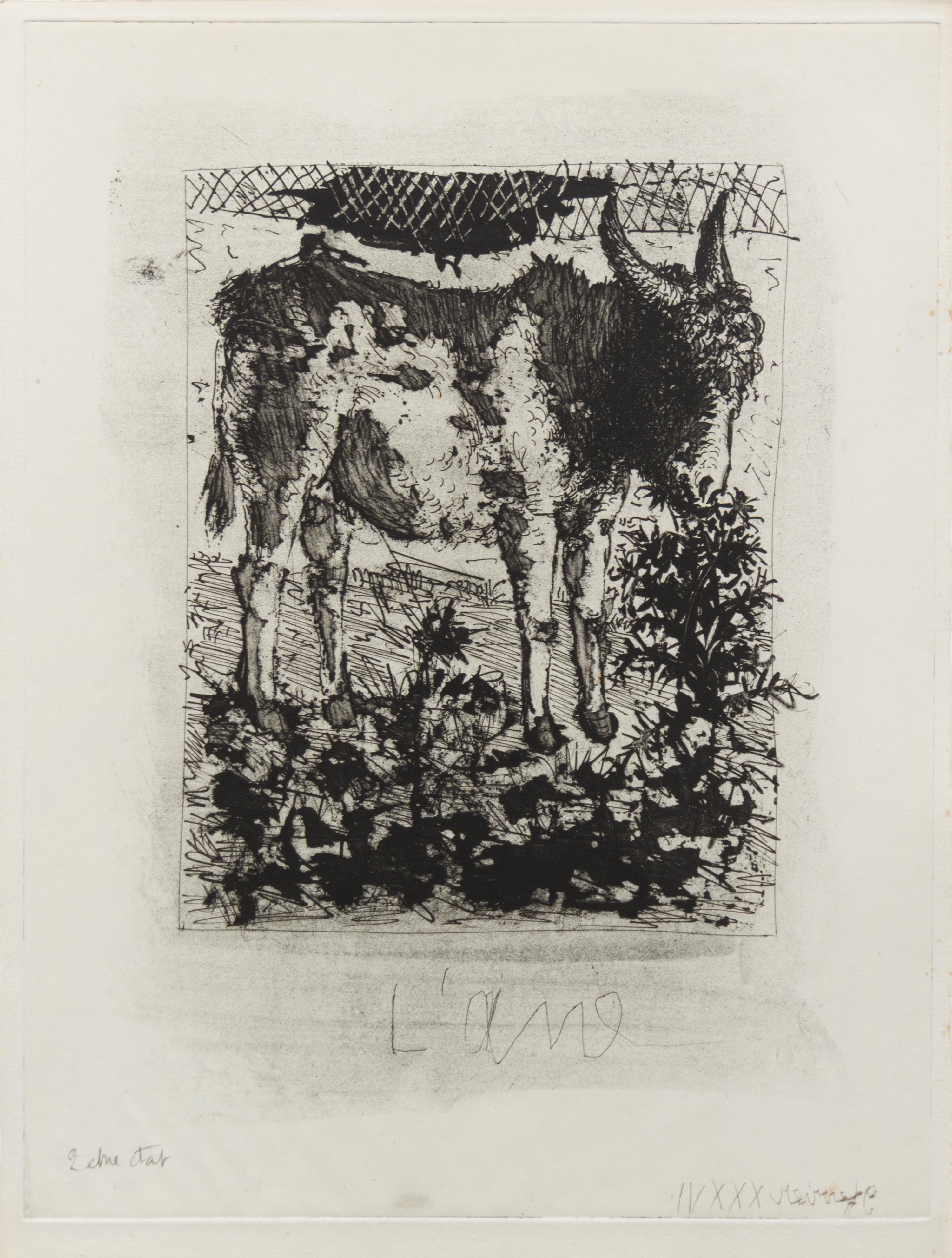 Pablo Picasso, (Spansih, 1881-1973), L'ane (from Buffon's l'Histoire Naturelle), 1942 (a collection of 4 works comprising of states I,