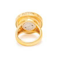 BULGARI, YELLOW GOLD AND MOTHER-OF-PEARL SPINNING RING