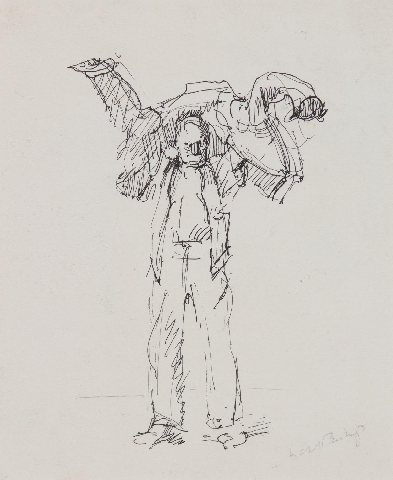 Isabel Bishop, (American, 1902-1988) — Putting on Jacket, circa 1943