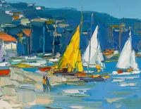 Sailboats Near Beach