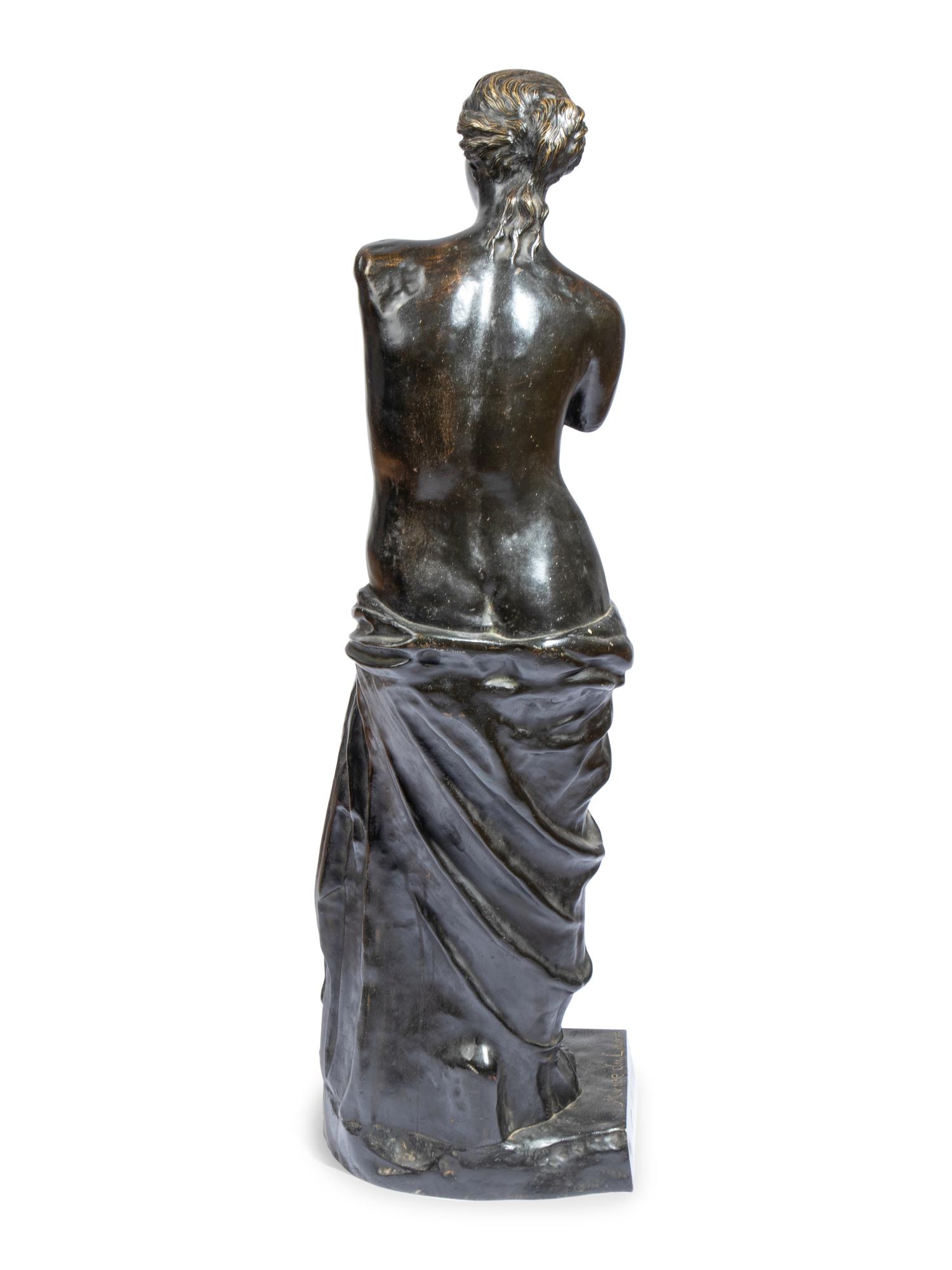 A Large Patinated Bronze Figure of Venus de Milo