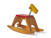 A Pine and Polychrome Painted Rocking Horse DONATED BY JUAN MONTOYA DESIGN