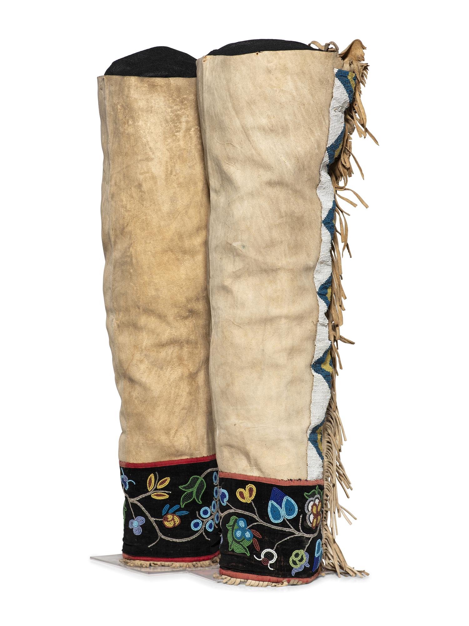 Great Lakes Beaded Hide Leggings